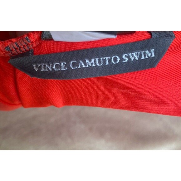 Vince Camuto Women's Size 12 Orange Red One Piece Ruffle Sleeve Swimsuit - Picture 7 of 12
